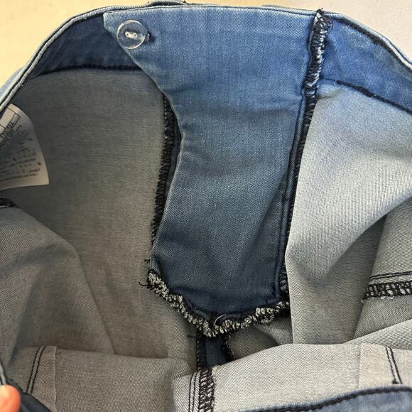 Guess Womens Mini Skirt Size 30 Blue Denim Stretchy Tie Front High Rise - Picture 7 of 8